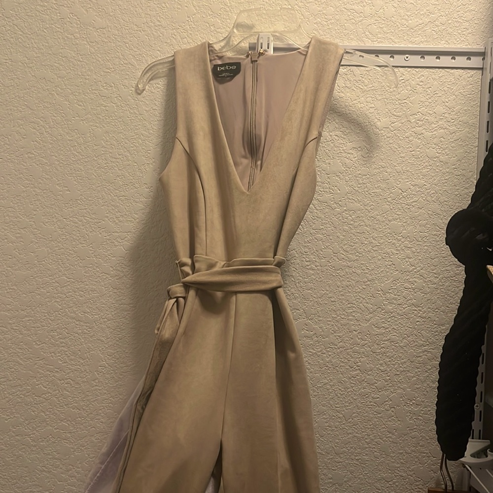 Suede jumpsuit